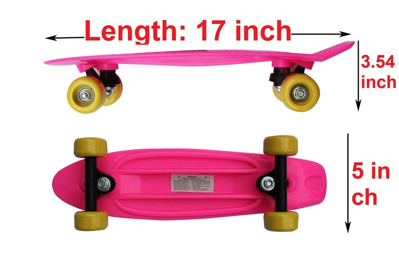 SK8MEMO 17X5inch Mini Skateboard, Mini Cruiser Skateboard for Beginnersâ€¦ - Image 3